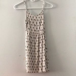 White Dress with Black Roses